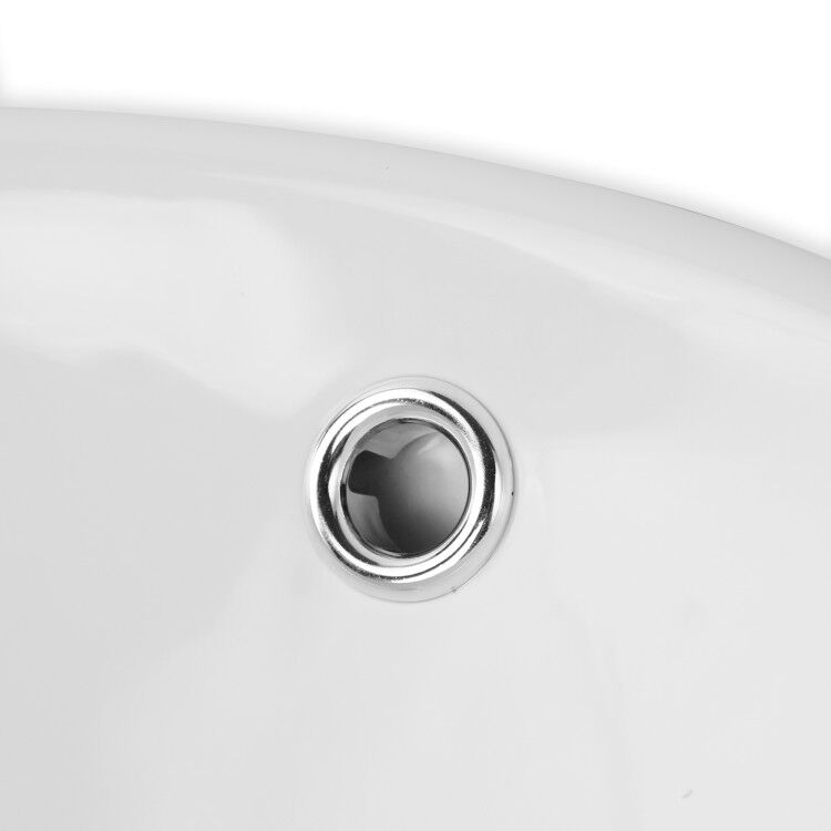 Rundes weißes Schrank-Arbeitsplatten-Keramik-Badezimmer-Waschbecken